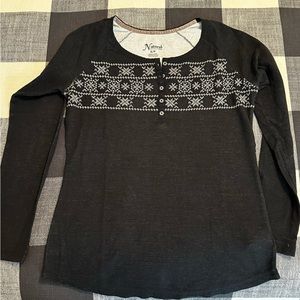 Natural Reflections Nordic Fair Isle Henley Tee